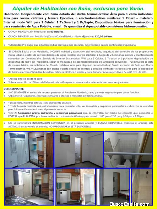 #Habitación Sencilla e Independiente para 1 persona
